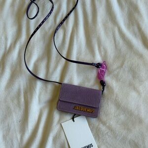 Jacquemus Lilac Mini Wallet on a Chain Bag